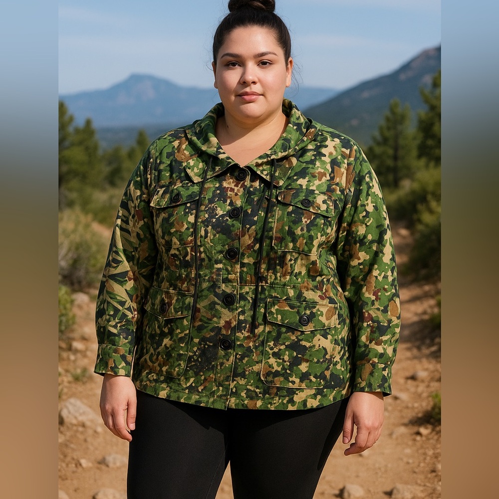Elementz Women's Multicolor Camouflage Utility‎ Jacket
